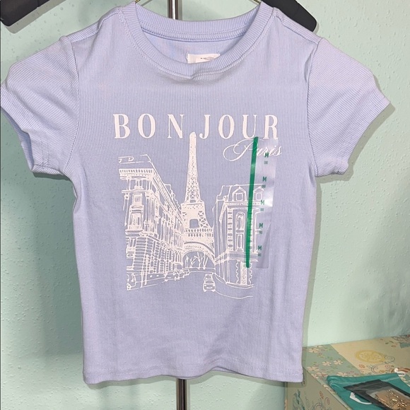 Bonjour Paris Other - Bonjour Paris Kids Tee - Soft Blue, set of two tees